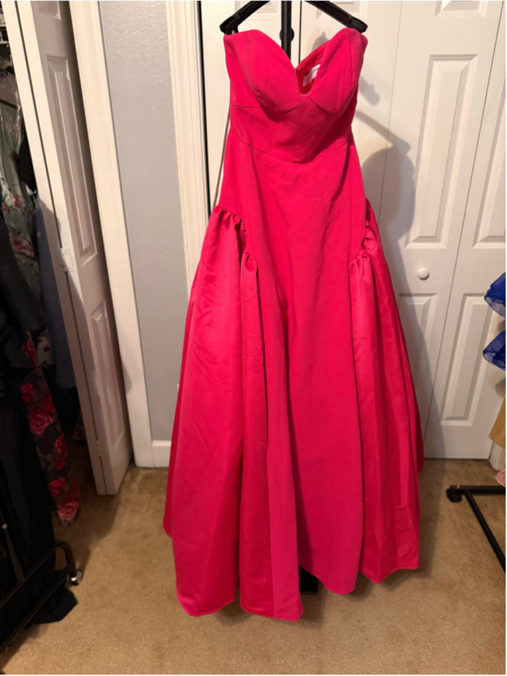 Women's Ieena for Mac Duggal Strapless Gown, Size 4, Pink - Picture 4 of 11